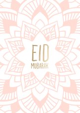 Eid Mubarak kaart met getekende mandala