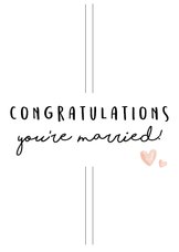 Felicitatiekaart - Congratulations you're married!