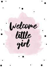 Felicitatiekaart welcome little girl 