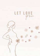 Felicitatiekaart zwangerschap let love grow