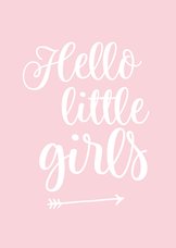 Felicitatiekaartje tweeling hello little girls