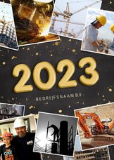 Fotocollage zakelijke kerstkaart jaartal 2023