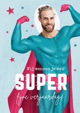 Fotokaart man humor superman foto