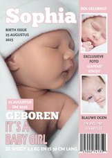 Geboortekaartje Tijdschrift Roze