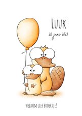 Geboortekaartje vogelbekdiertjes