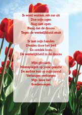Gedichtenkaart Tulpen Liefde 