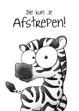 Geslaagd kaart zebra 'Die kun je afstrepen!'