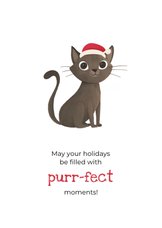 Grappige kerstkaart meow-ry christmas kat dieren