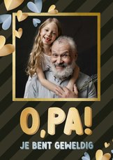 Grappige vaderdagkaart voor opa met foto en woordgrapje