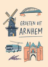 Groeten uit Arnhem - illustraties gebouwen