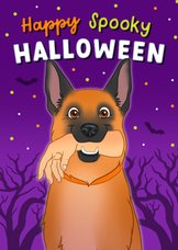 Halloween kaart grappige hond