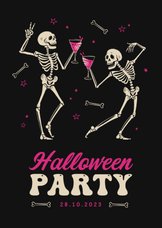 Halloween party cocktails dansende skeletten grappig