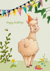 Happy birthday alpaca
