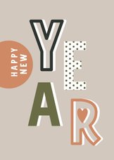 Happy New Year vrolijke letters 