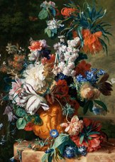 Jan van Huysum. Boeket met bloemen