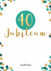 Jubileum 40 jaar met confetti - BK