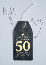 Jubileum 50 jaar huwelijk label