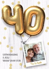 Jubileum huwelijk uitnodiging 40 jaar