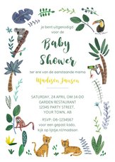 Jungle Baby Shower uitnodiging