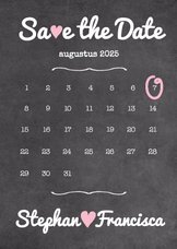 Kalender krijt Save The Date