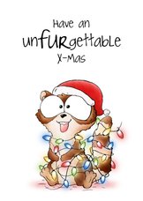 Kerstkaart Fret - Have an unfurgettable Christmas