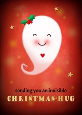 Kerstkaart invisible christmas hug