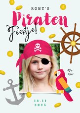 Kinderfeestje meisje stoer piratenfeest piraat schatzoeken