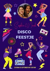 Kinderfeestje thema disco dansen discobol foto
