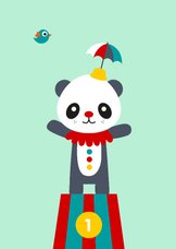 Kinderkaart - Circus panda