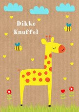 Kinderkaart giraf kraft