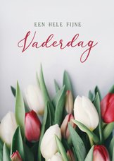  Klassieke vaderdagkaart met foto van bos tulpen
