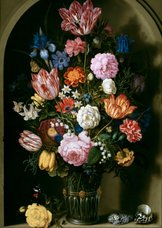 Kunstkaart van Bosschaert. Boeket bloemen
