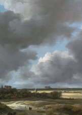 Kunstkaart van Jacob van Ruisdael. Gezicht op Alkmaar