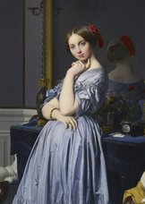 Kunstkaart van Jean-Auguste-Dominique Ingres. Comtesse