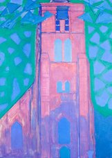 Kunstkaart van Piet Mondriaan. Zeeuwse kerktoren