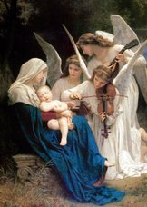 kunstkaart William-Adolphe Bouguereau. Lied van de engelen