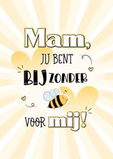 Moederdag jij bent BIJzonder handlettering zonnestralen