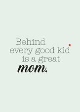 Moederdag kaart quote 'Great mom'
