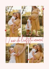Moederdagkaart fotocollage vier foto's liefste mama