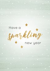 Nieuwjaarskaart mint sparkling