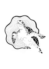 Orinele kaart met Schildpad illustratie zwart-wit