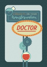 PhD felicitatie kaart - transformation
