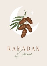 Ramadan Kareem Islamitisch dadels maan ster