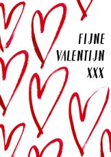 Romantische valentijnskaart met grote harten