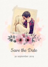 Save the date trouwkaart watercolor