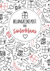 Sinterklaaskaart belangrijke post van Sinterklaas