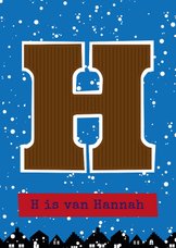 Sinterklaaskaart choco H