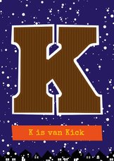 Sinterklaaskaart choco K