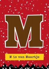 Sinterklaaskaart choco M