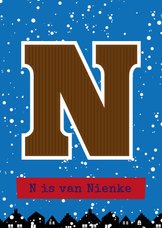Sinterklaaskaart choco N